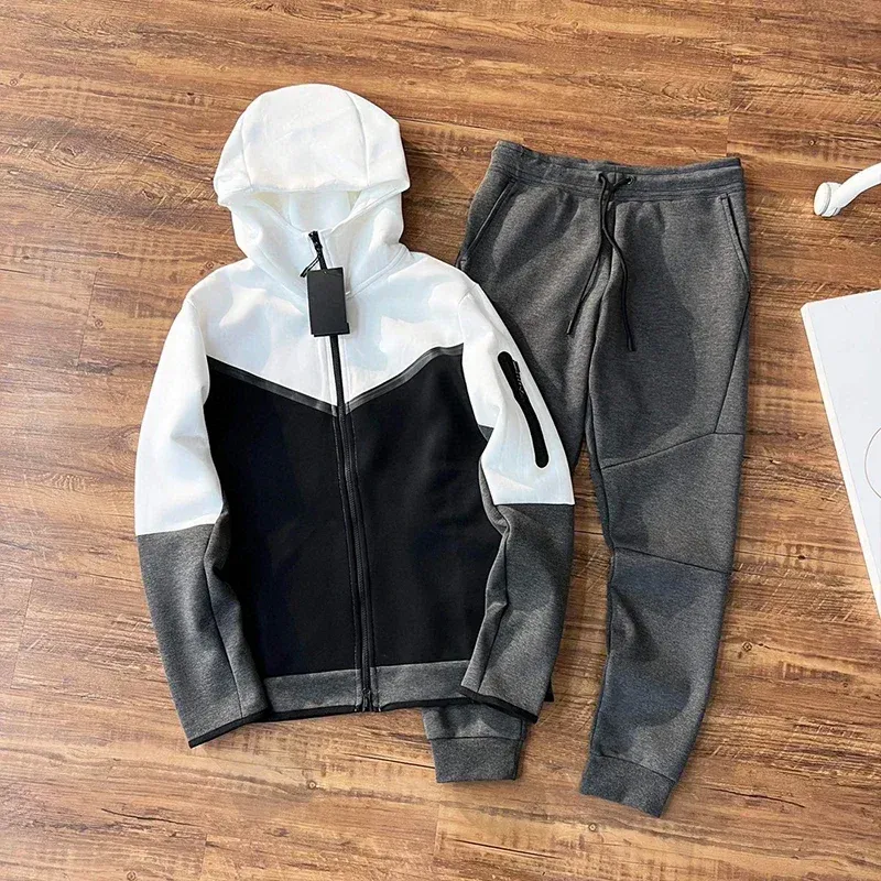 Men's Slim-Fit Cardigan Hoodie High Quality Men's Sports TECH FLEECE Winder Jacket Set Hoodie Set Top Set