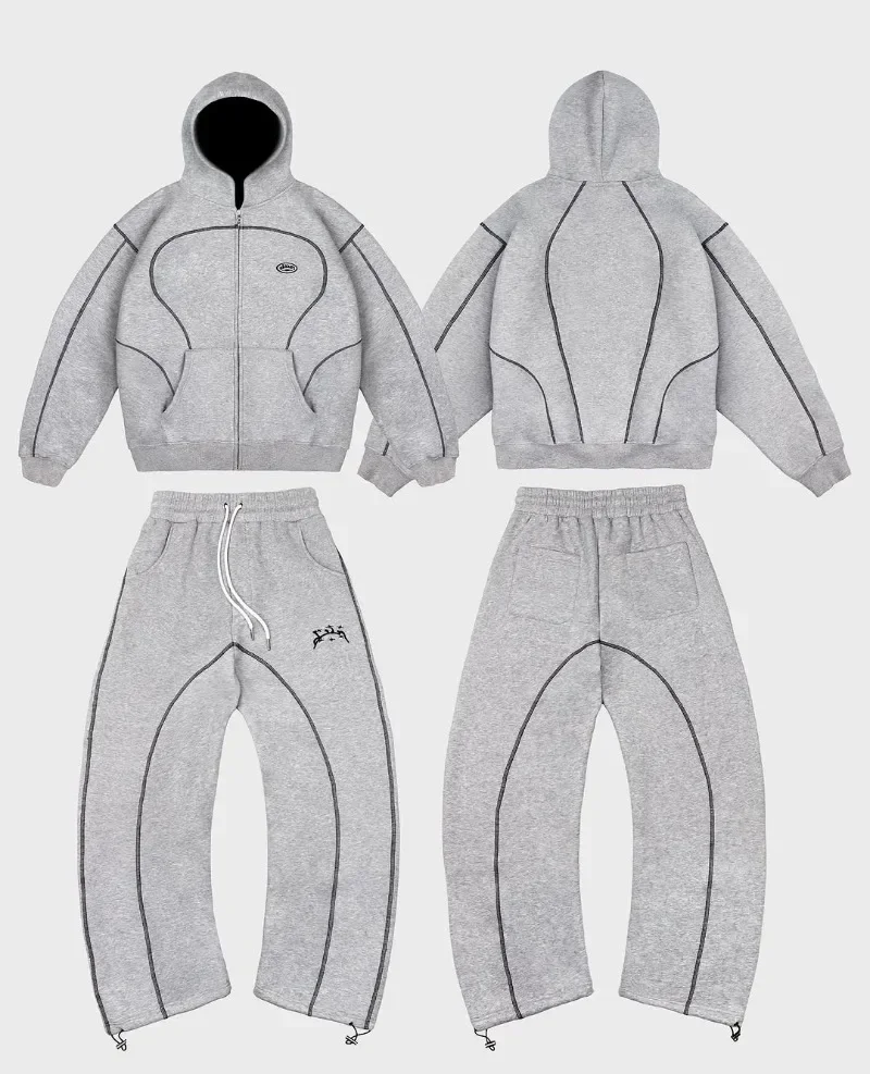 Street Retro Men's Casual Sportswear with Trendy Silhouettes Unique Hip-Hop Style Patterned Oversized Sweatshirts Casual Hoodies