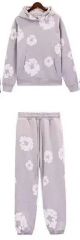 DENIM TEARS brand hot selling new fashionable cotton foam printed hoodie, European and American trendy men's sports suit