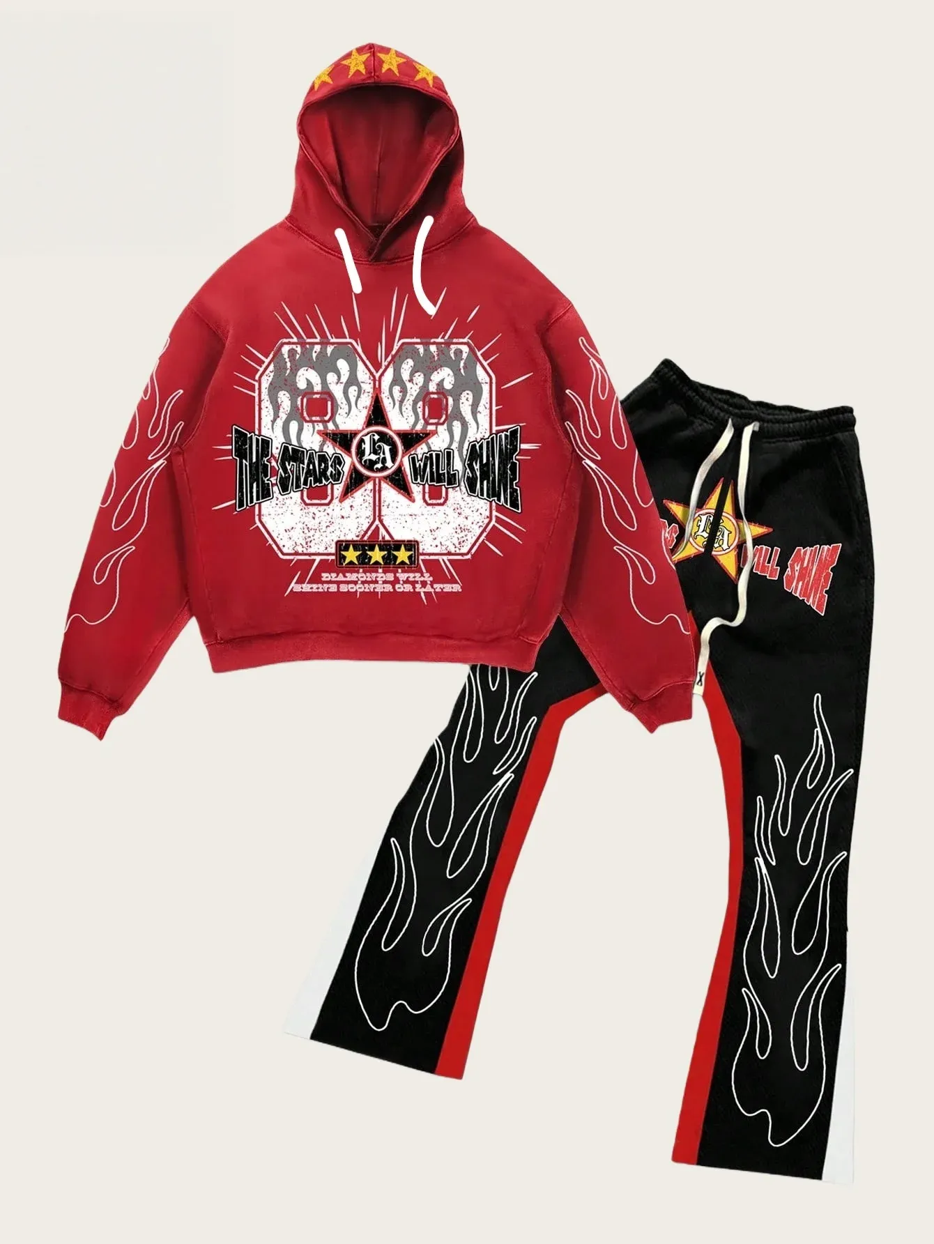 New 3D printed fashionable European and American style adult casual hooded set