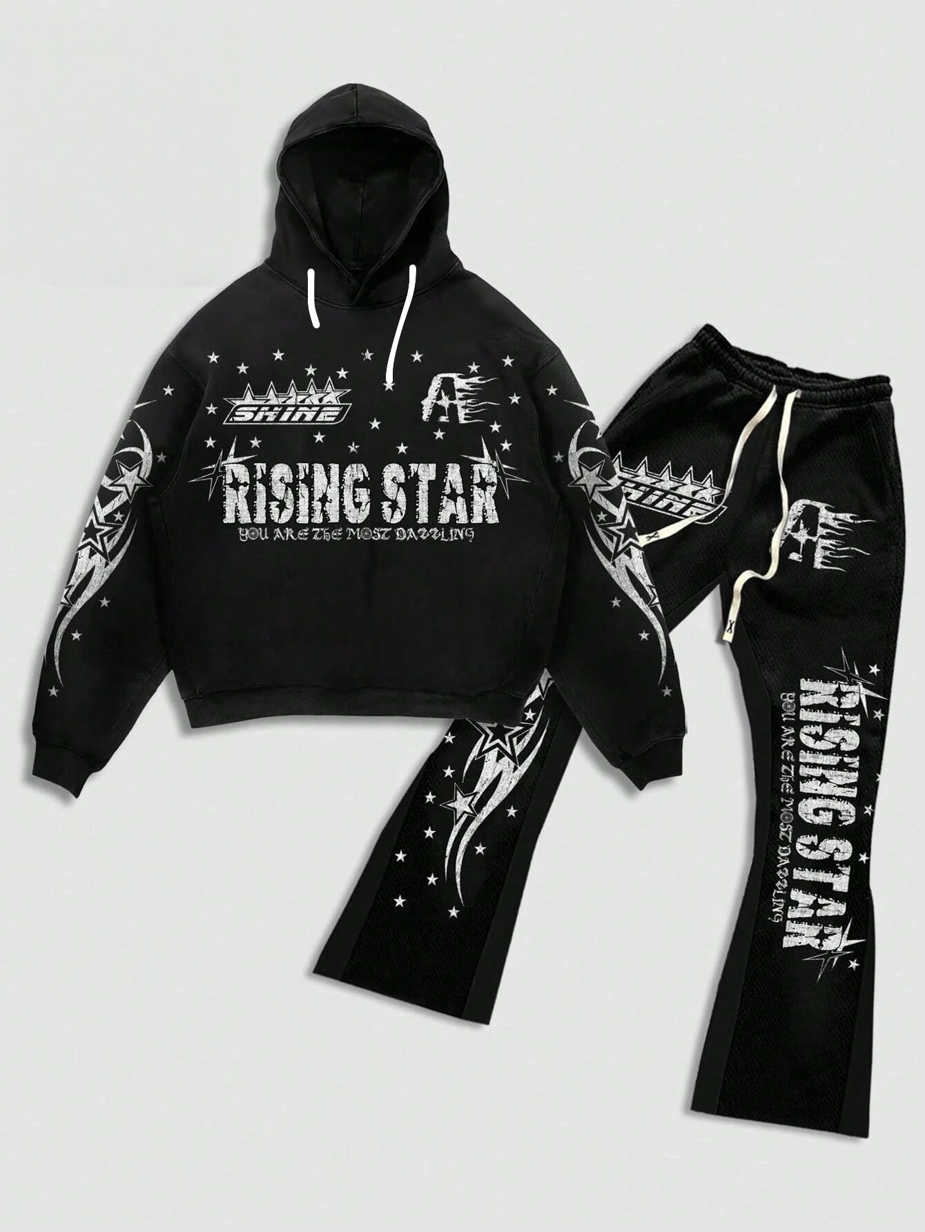 New 3D printed fashionable European and American style adult casual hooded set