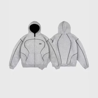 Street Retro Men's Casual Sportswear with Trendy Silhouettes Unique Hip-Hop Style Patterned Oversized Sweatshirts Casual Hoodies