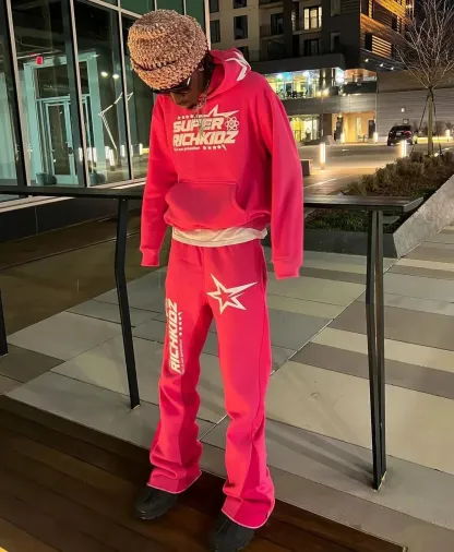 New 3D printed fashionable European and American style adult casual hooded set