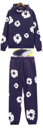 DENIM TEARS brand hot selling new fashionable cotton foam printed hoodie, European and American trendy men's sports suit