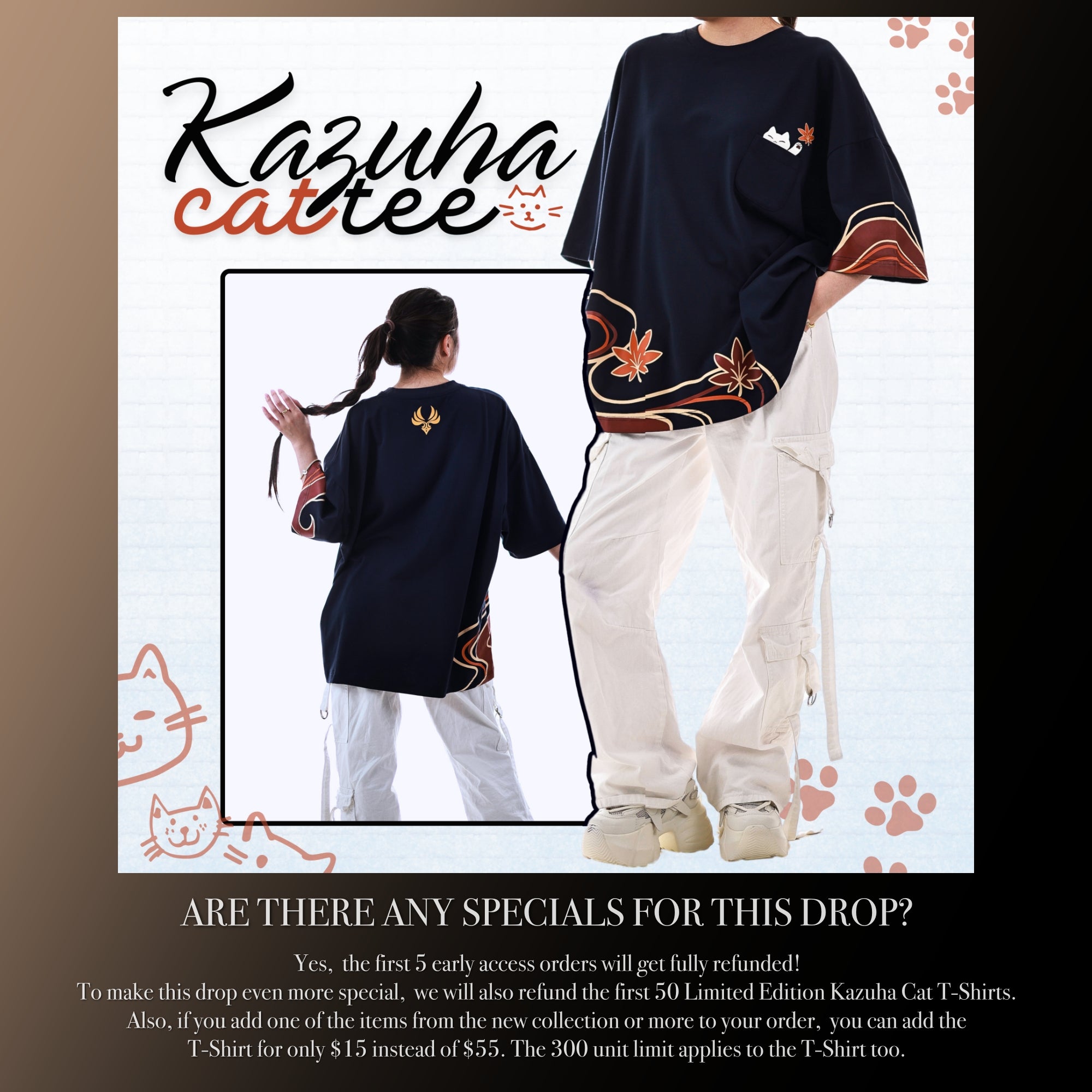 Kazuha Cat T-Shirt 