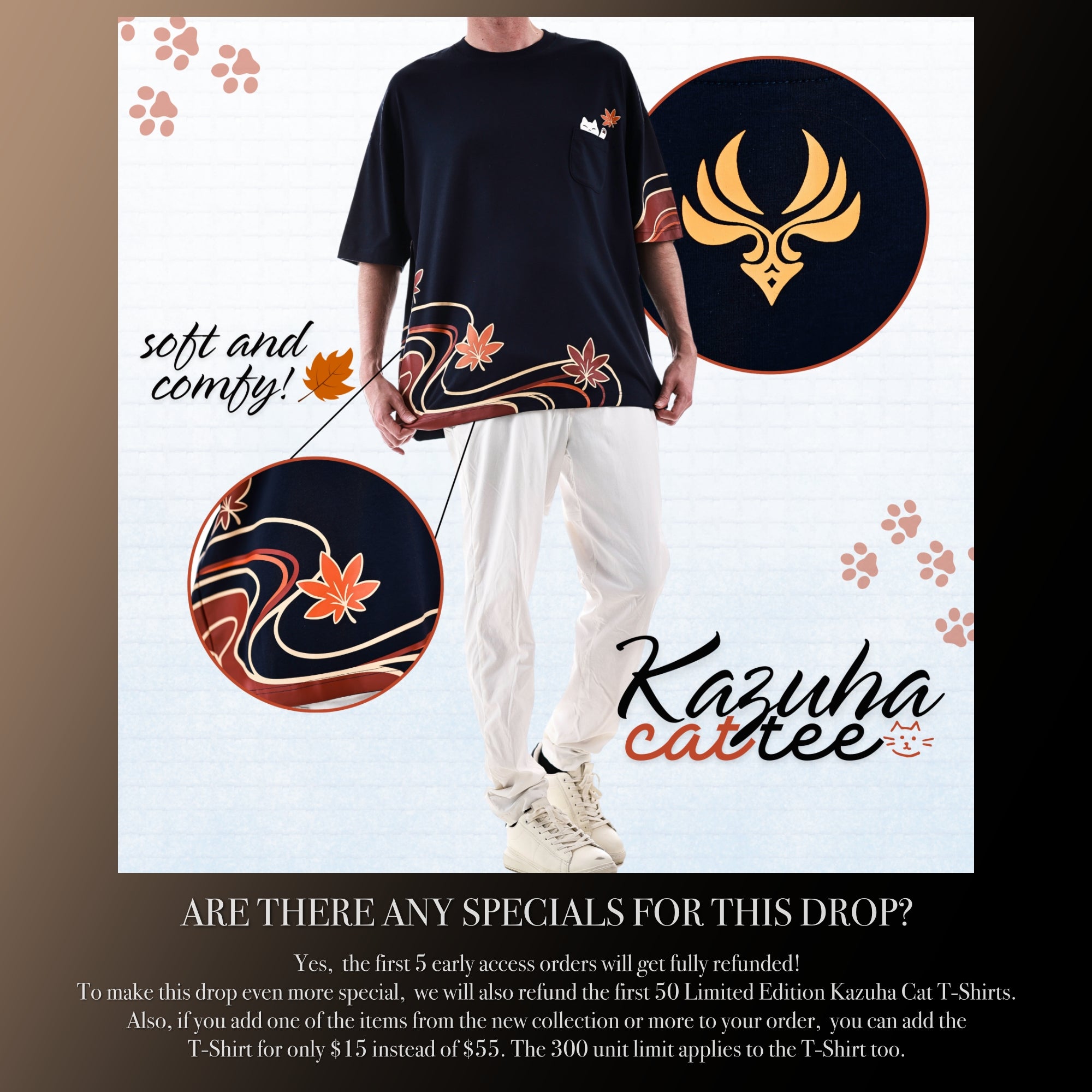 Kazuha Cat T-Shirt 