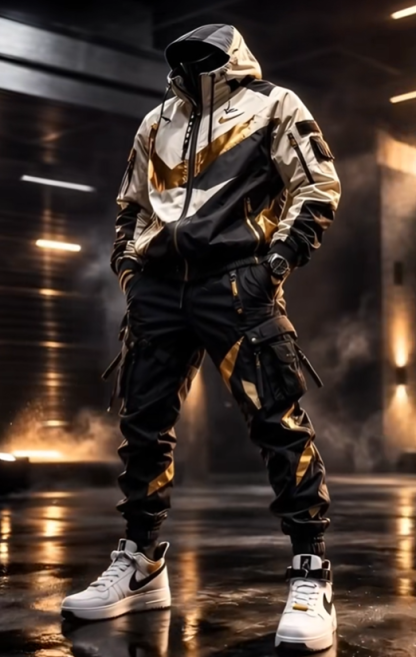 [New] Gold/black tracksuit
