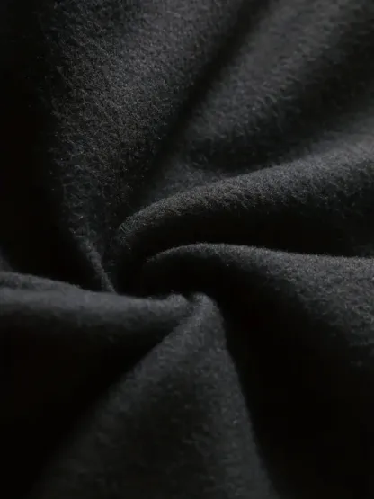 Men's Street - style Casual and Stylish Hooded Set with Black - and - White Color Blocking and Los Angeles Alphabet Print