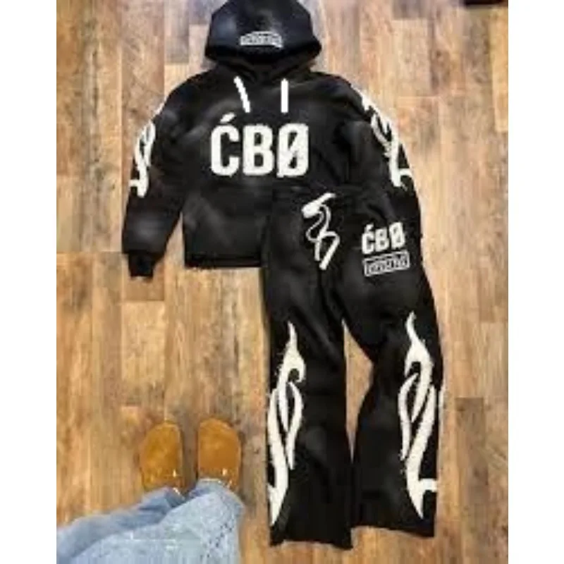 New 3D Printed Adult Fashion Leisure Sports Hoodie Set