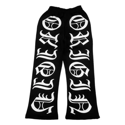 American hooded pullover trousers personality letter printing men and women2025 sweatshirts street fashion hip-hop style suit
