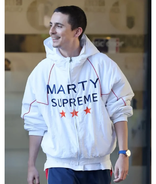 Marty Supreme Timothee Chalamet White Jacket