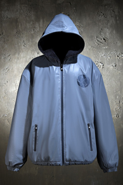 ByTheR Reversible Taegukgi Reflective Mesh Lambswool Hooded Jacket