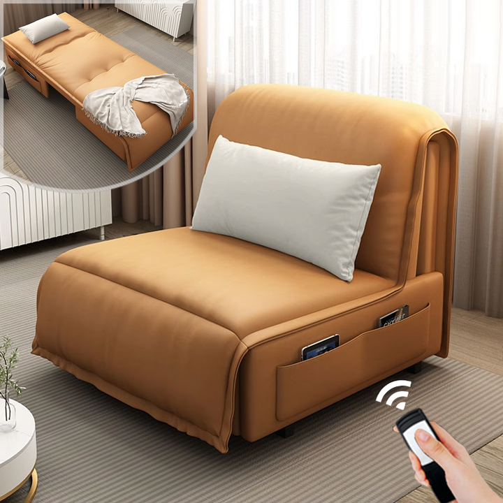 Folding Electric Sofa Bed With Metal Mechanism - Fully Automatic & Electrically Operated Through A Remote