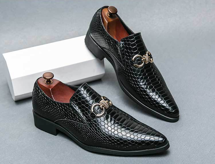 Metallic Drive Casual Leather Shoes