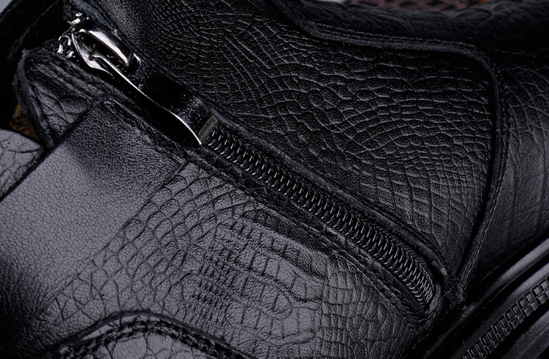 Handmade high top crocodile print leather shoes