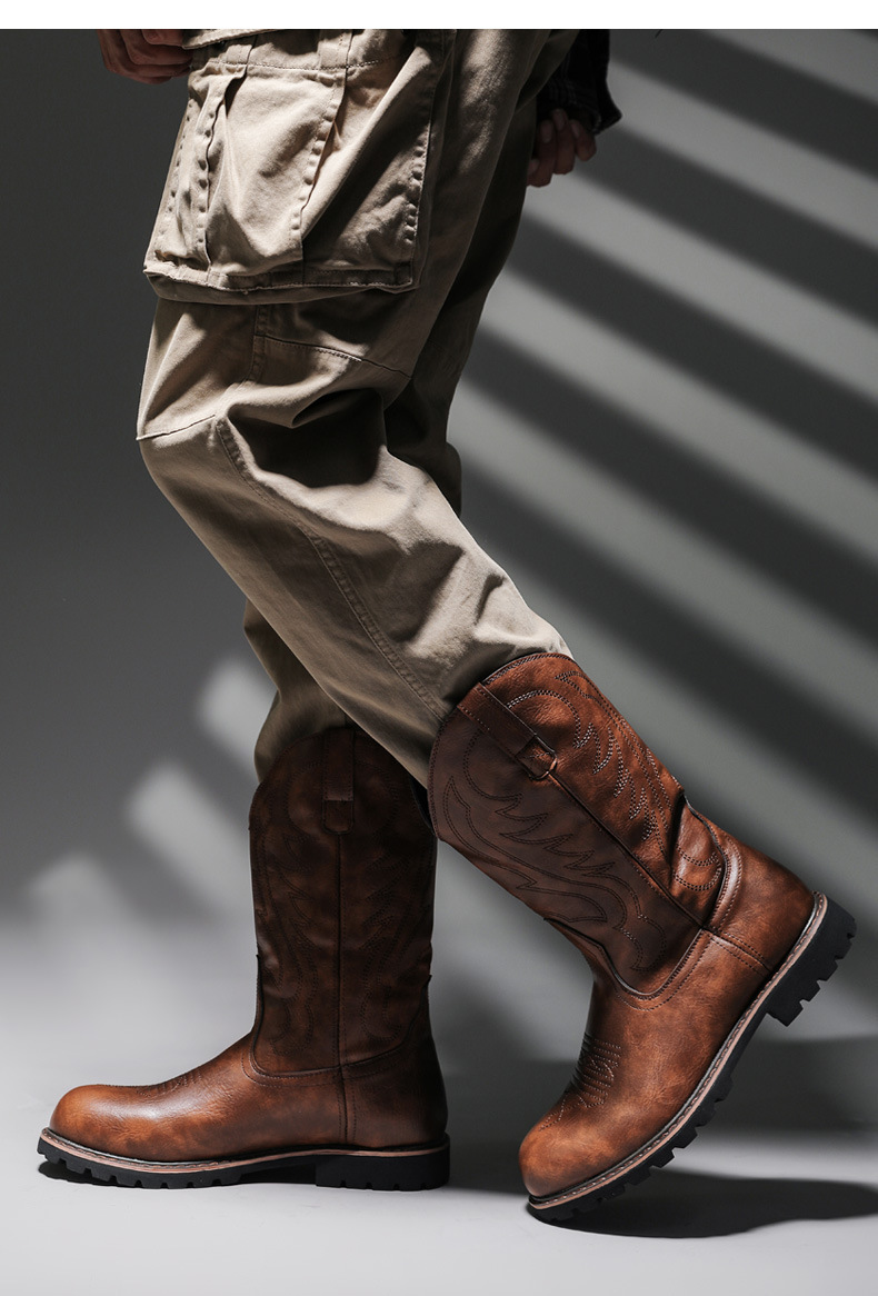 Western Cowboy Trend Motorcycle Riding Boots