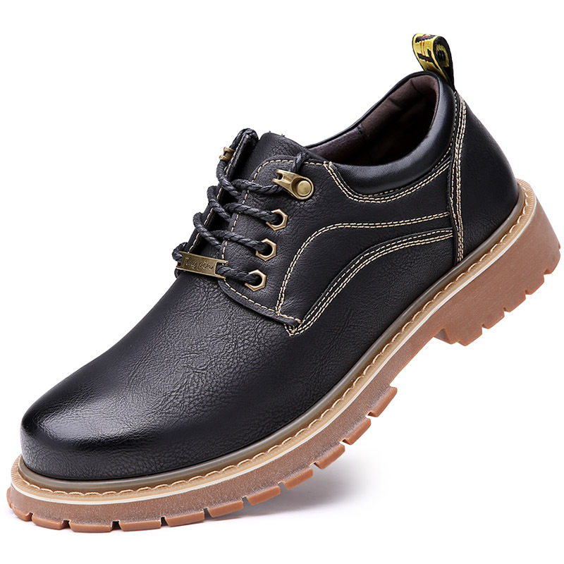 Big Head Casual Work Leather Shoes