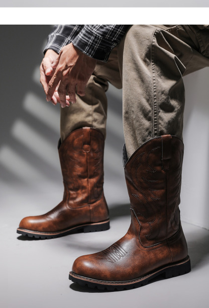 Western Cowboy Trend Motorcycle Riding Boots
