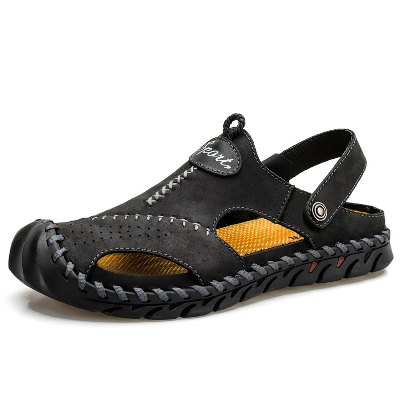 Men's cowhide breathable sandals