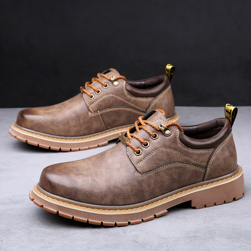 Big Head Casual Work Leather Shoes