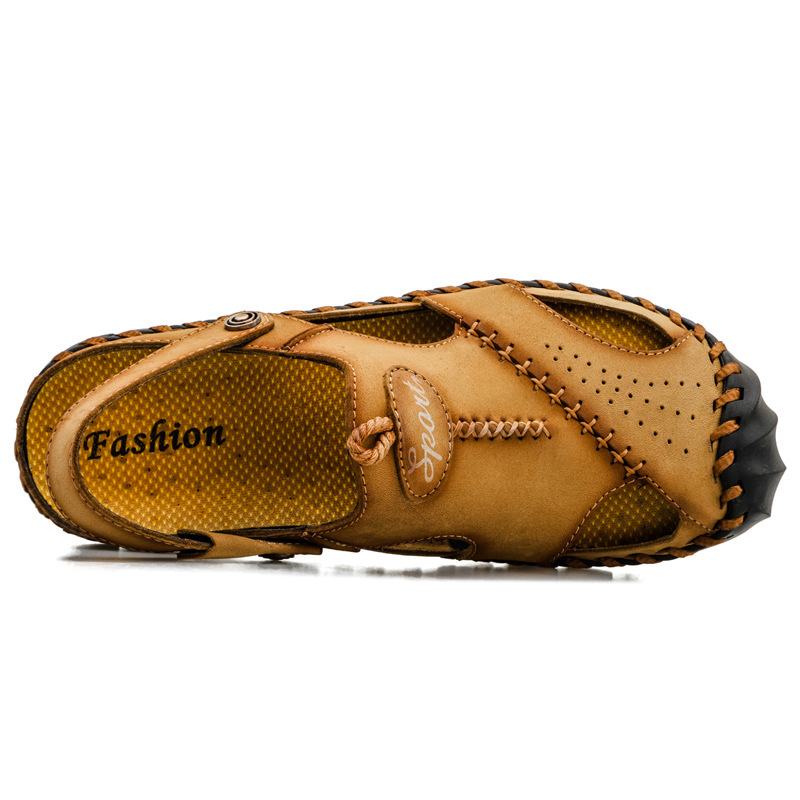 Men's cowhide breathable sandals
