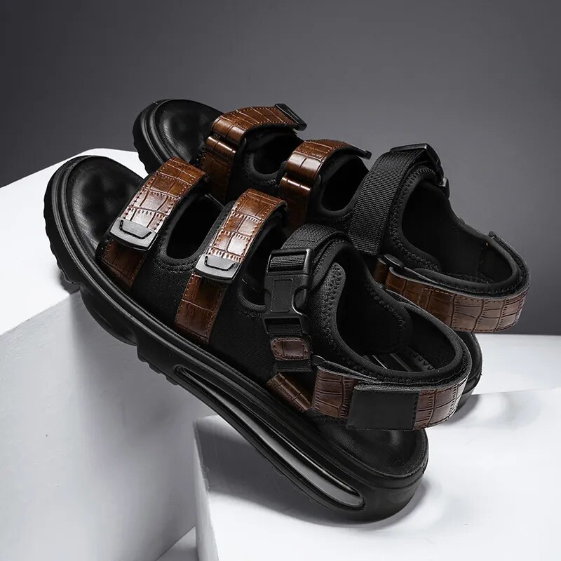 🔥LAST DAY PROMOTION 49% OFF🔥 2024 New Leather Men's Fashion Comfortable Beach Sandals