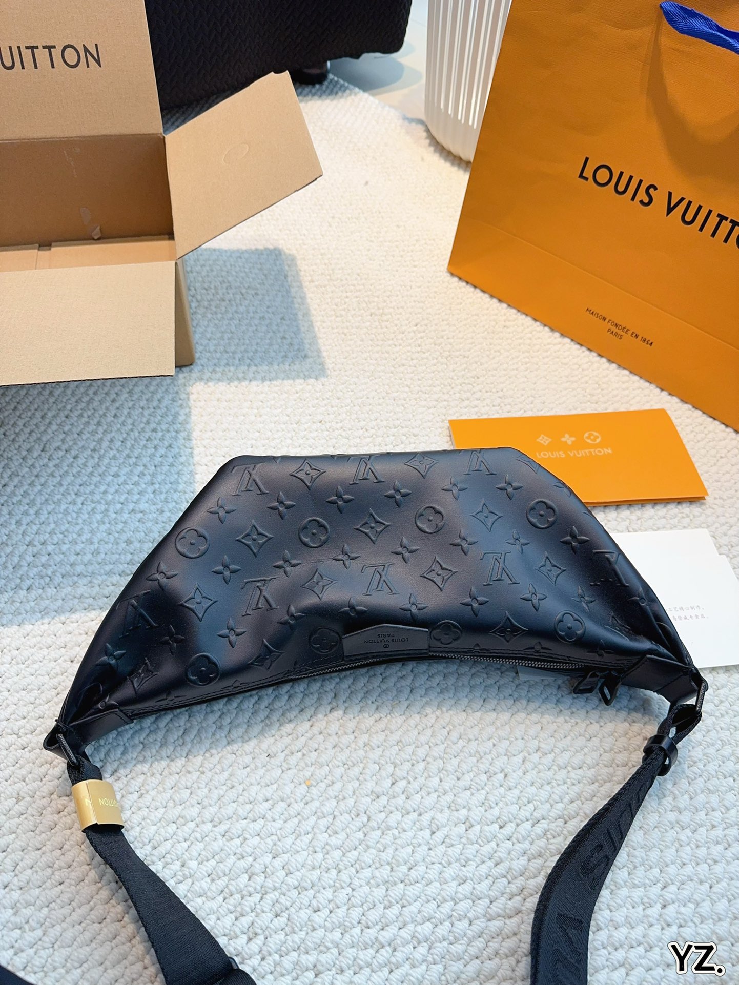 L-V BAG New series embossed chest bag