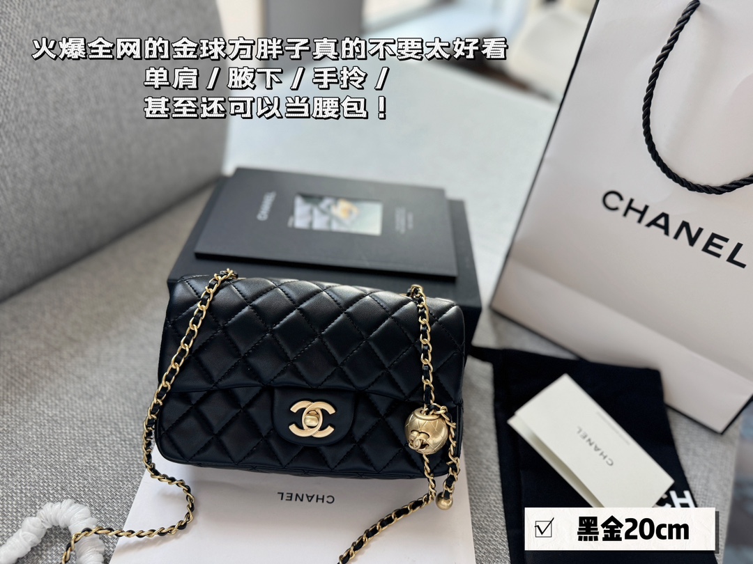 C-L BAG Golden ball CF20 black