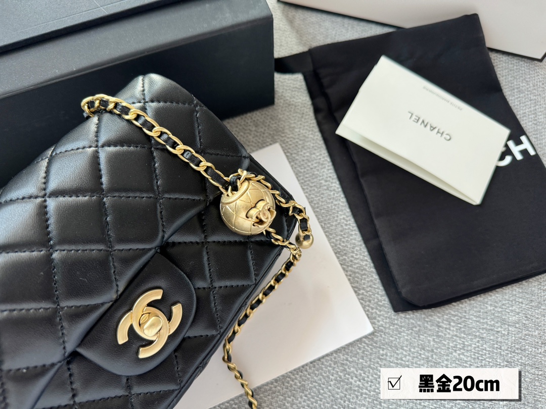 C-L BAG Golden ball CF20 black