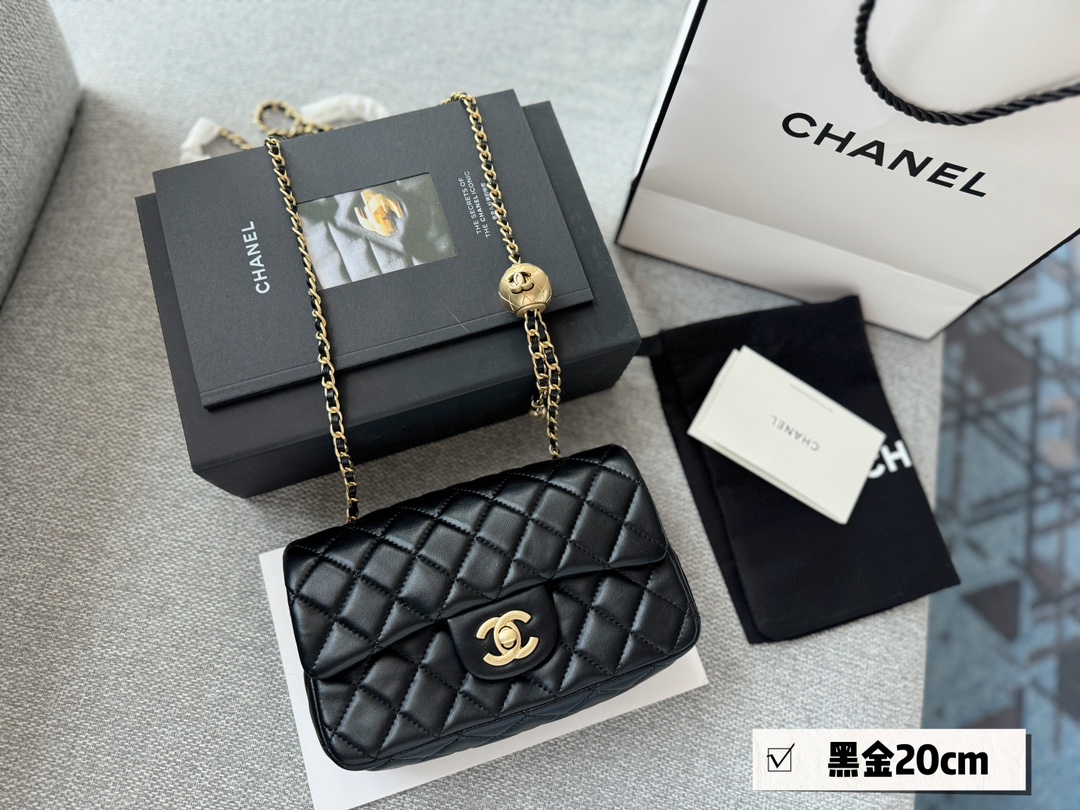 C-L BAG Golden ball CF20 black