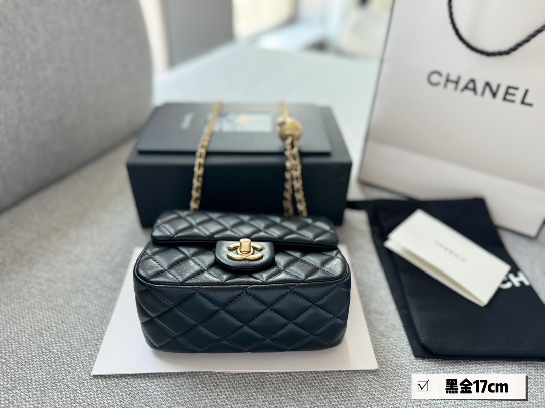 C-L BAG Golden ball CF20 black