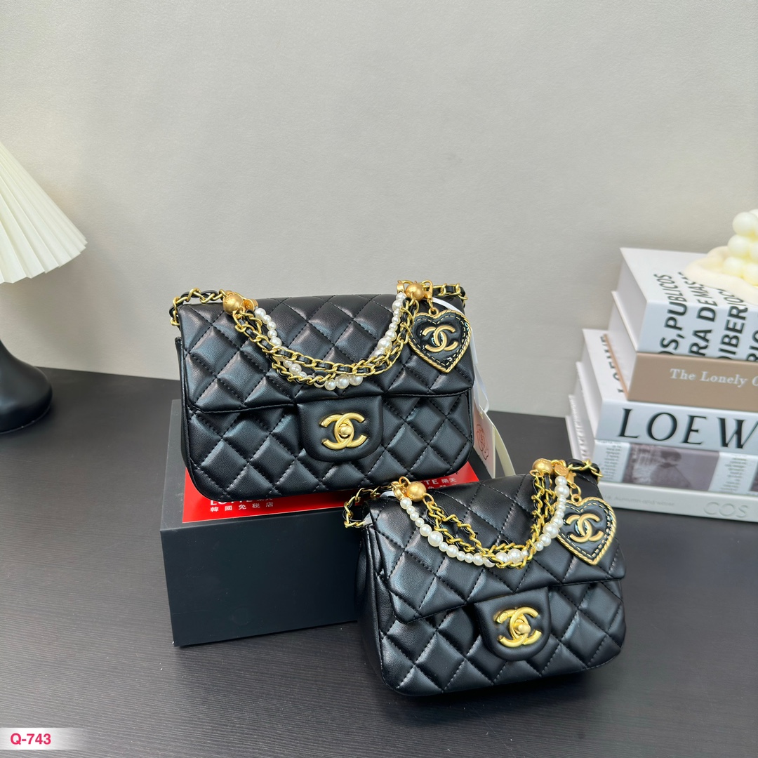 C-L BAG 000000000/New products pearls small square bags