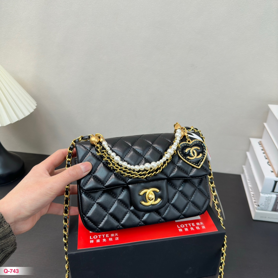 C-L BAG 000000000/New products pearls small square bags