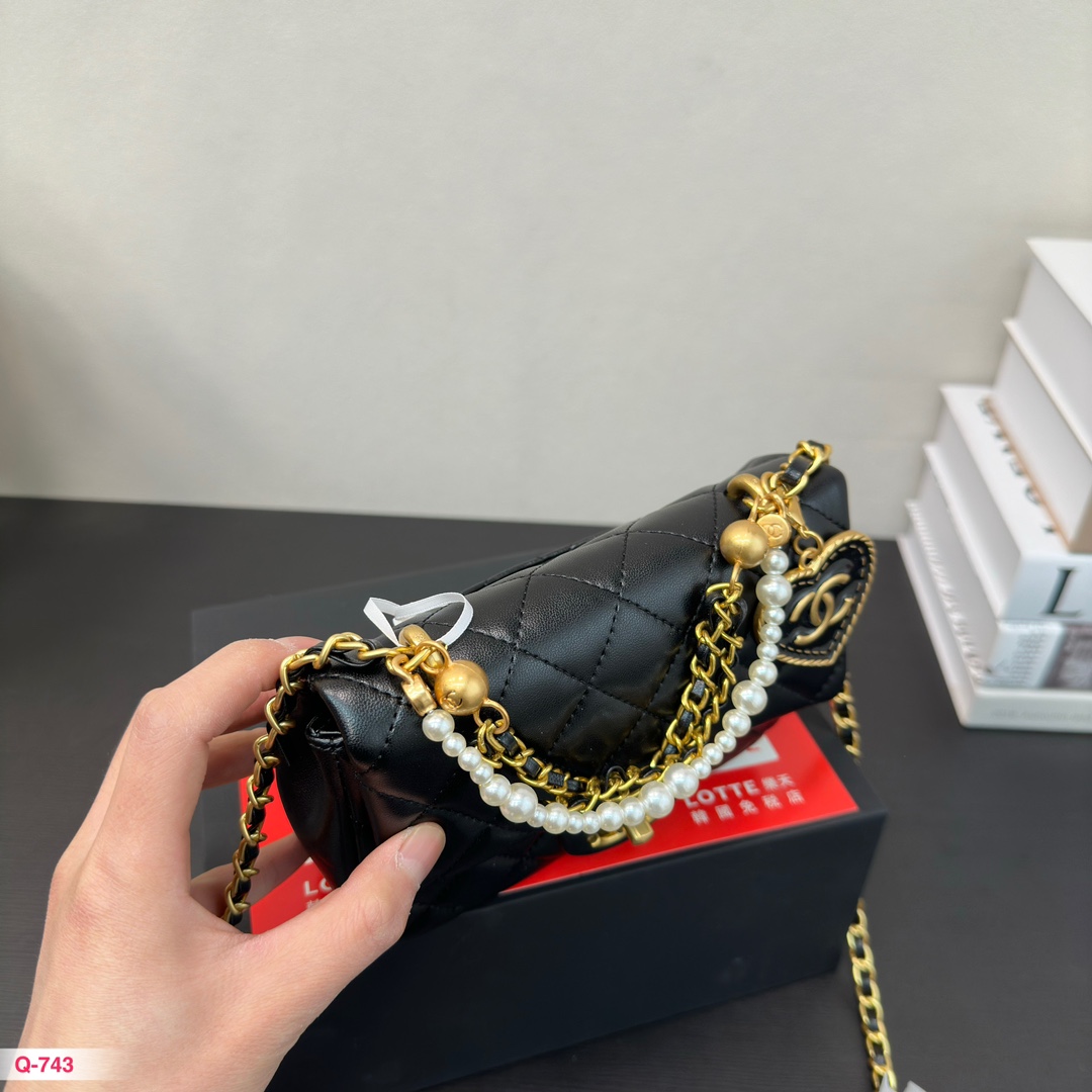 C-L BAG 000000000/New products pearls small square bags