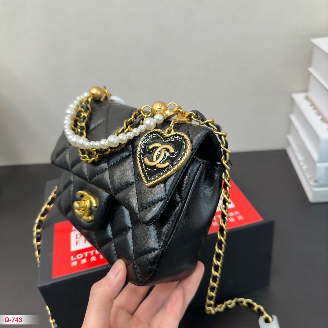 C-L BAG 000000000/New products pearls small square bags