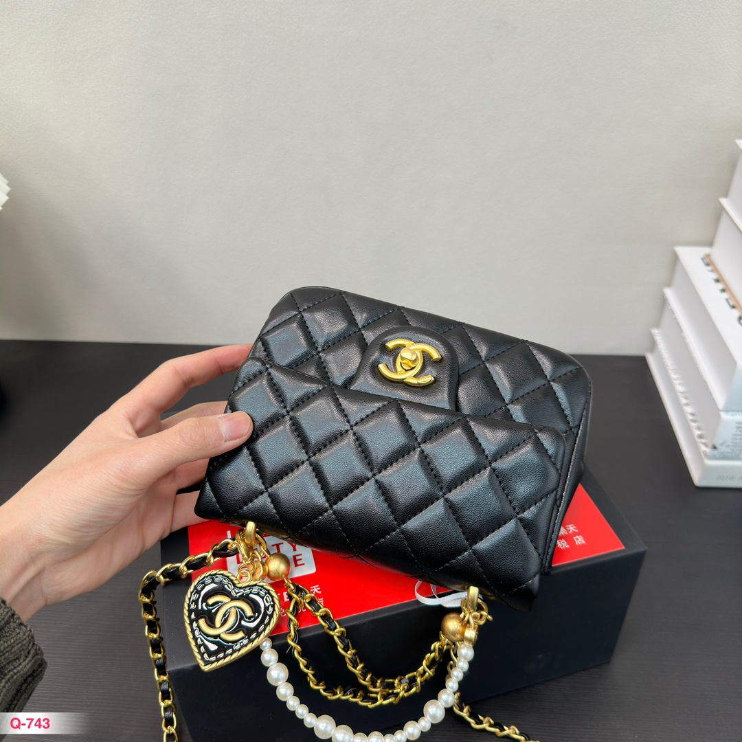 C-L BAG 000000000/New products pearls small square bags