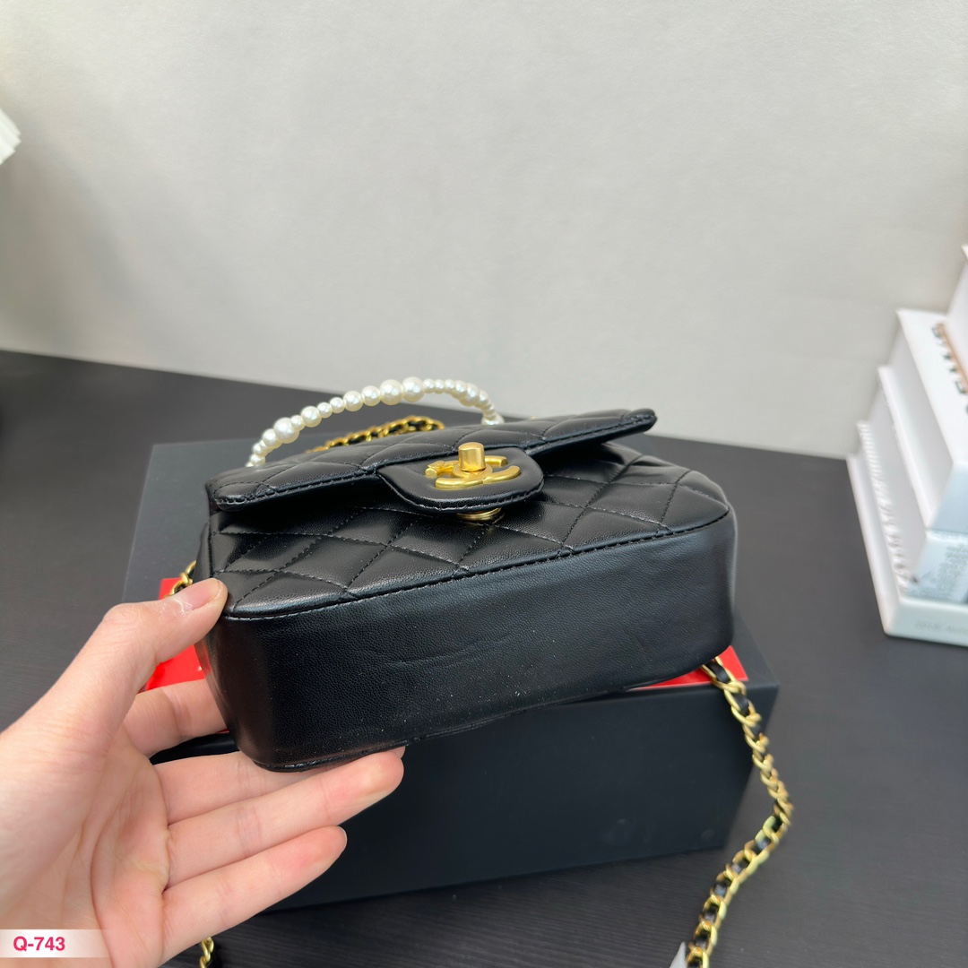 C-L BAG 000000000/New products pearls small square bags