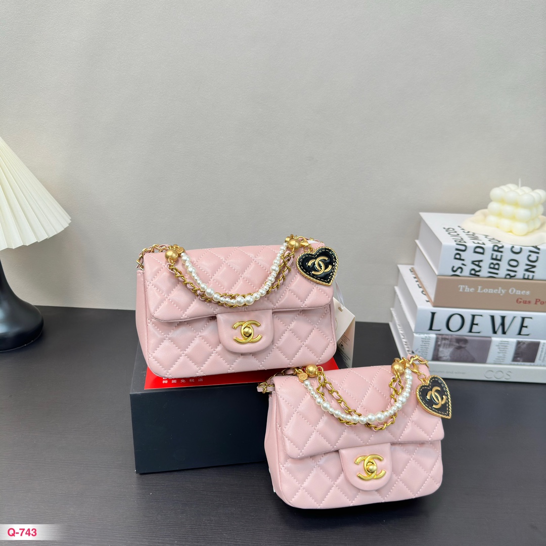 C-L BAG 000000000/New products pearls small square bags