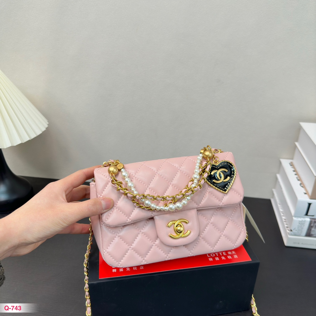 C-L BAG 000000000/New products pearls small square bags