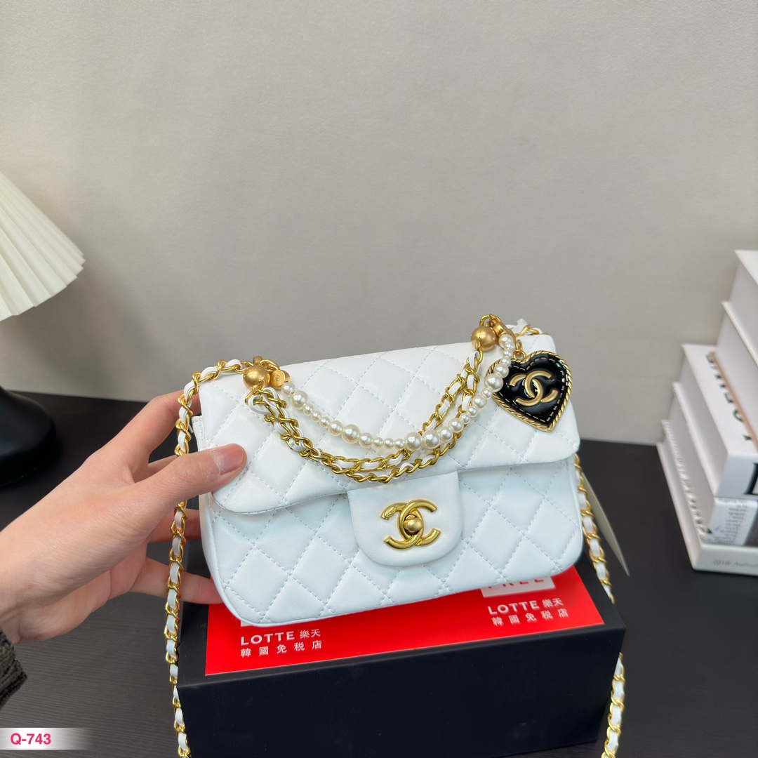 C-L BAG 000000000/New products pearls small square bags