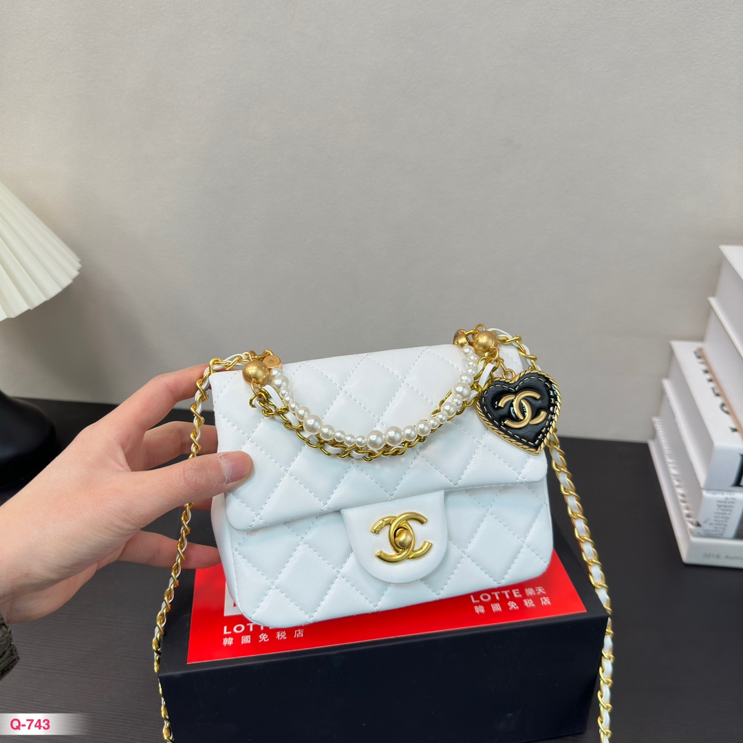 C-L BAG 000000000/New products pearls small square bags