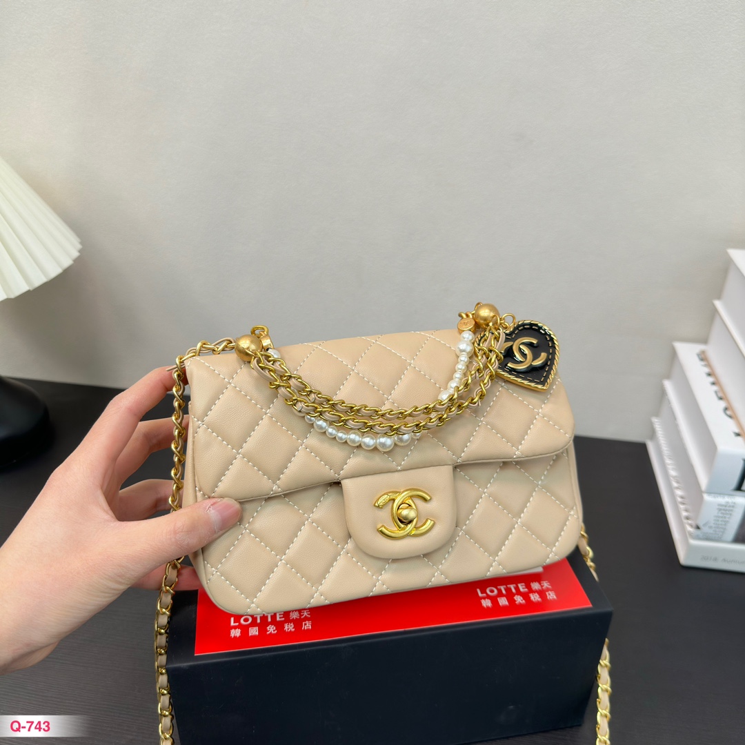 C-L BAG 000000000/New products pearls small square bags