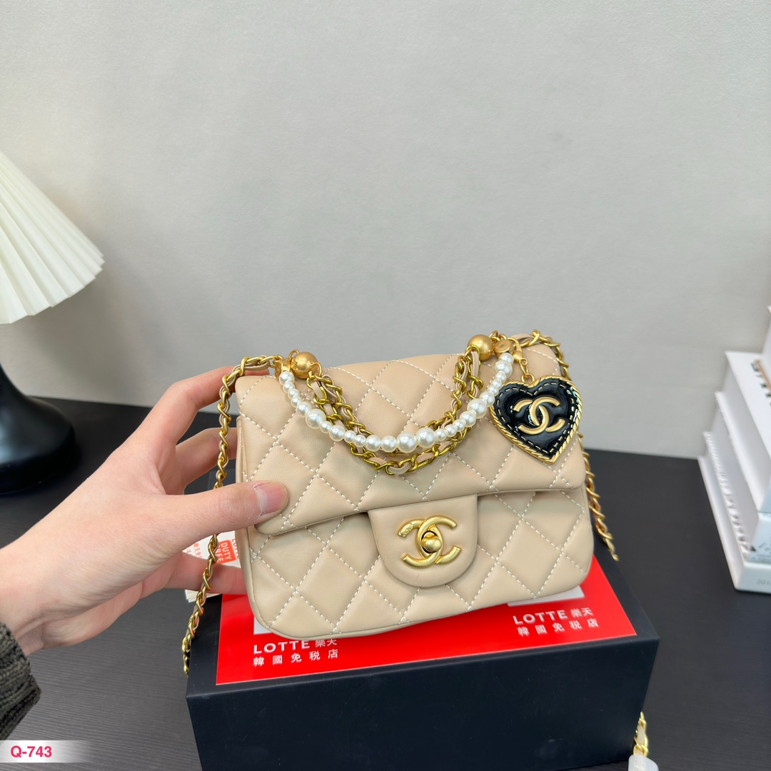 C-L BAG 000000000/New products pearls small square bags