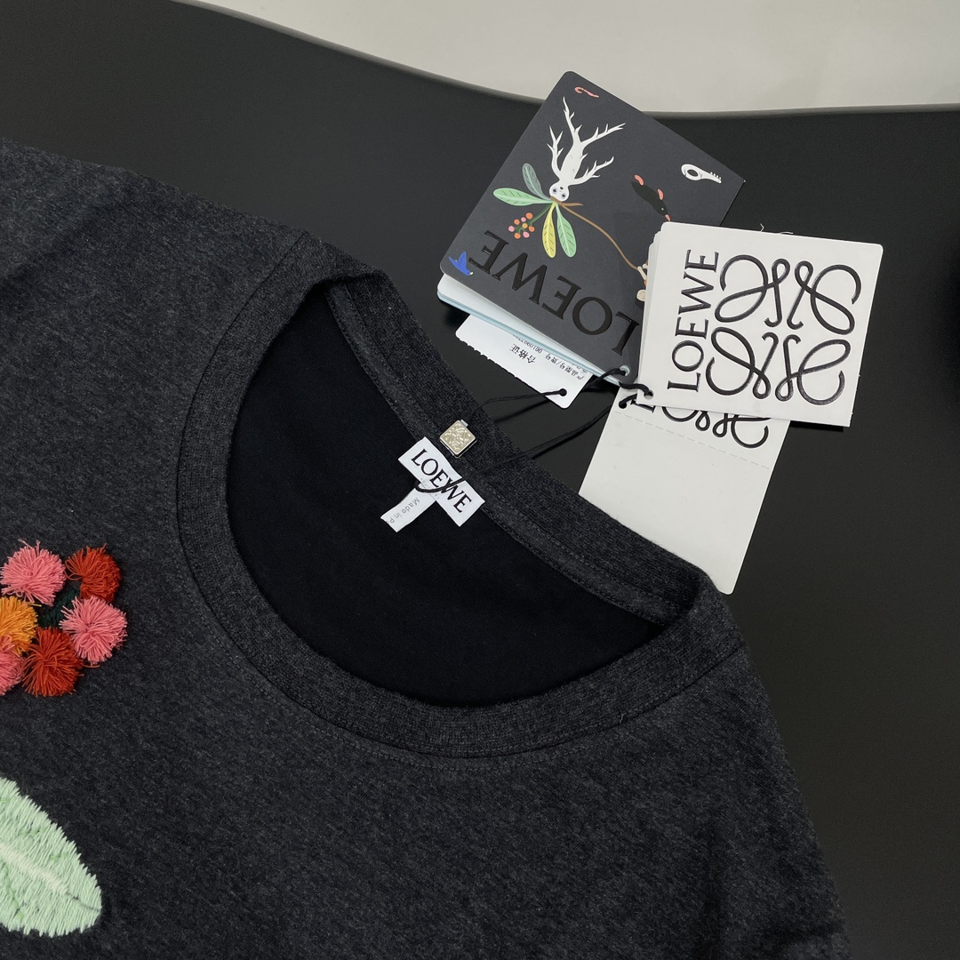 L-E Cotton loose version Mandrake pattern T-shirt