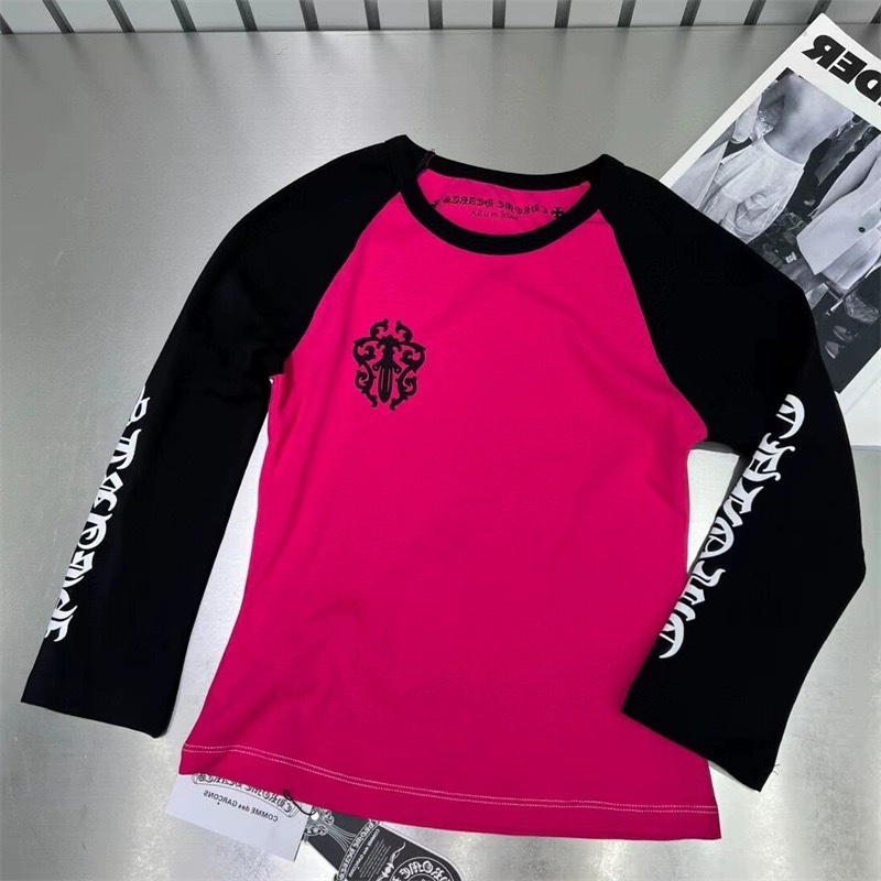 womenswear Rose red Sanskrit printed seven-point long sleeves