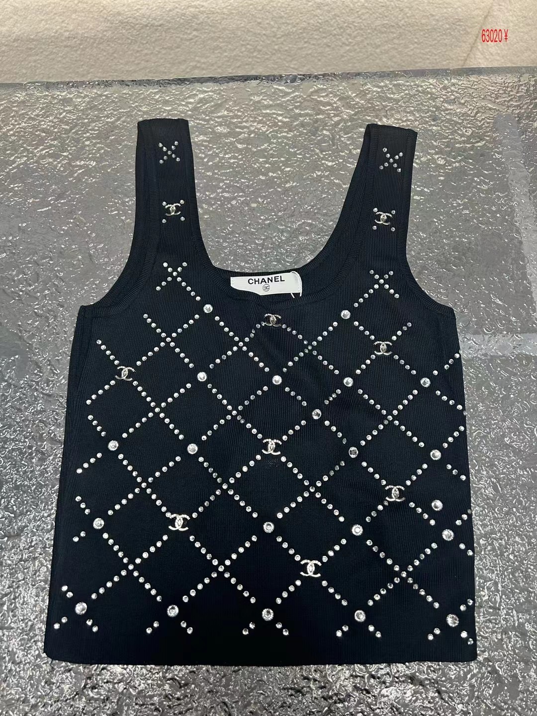 C-L womenswear Full pressure diamond logo vest