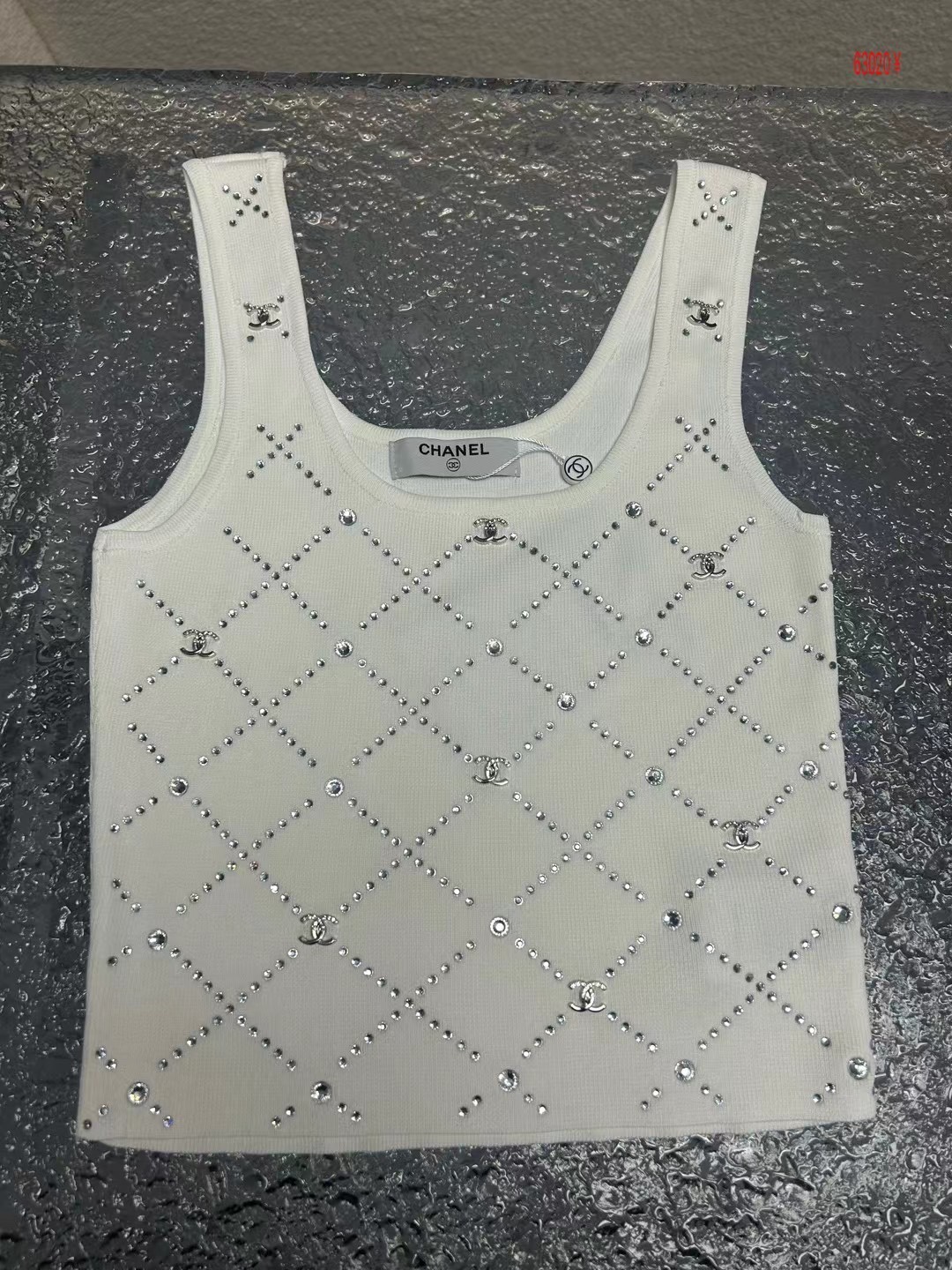 C-L womenswear Full pressure diamond logo vest