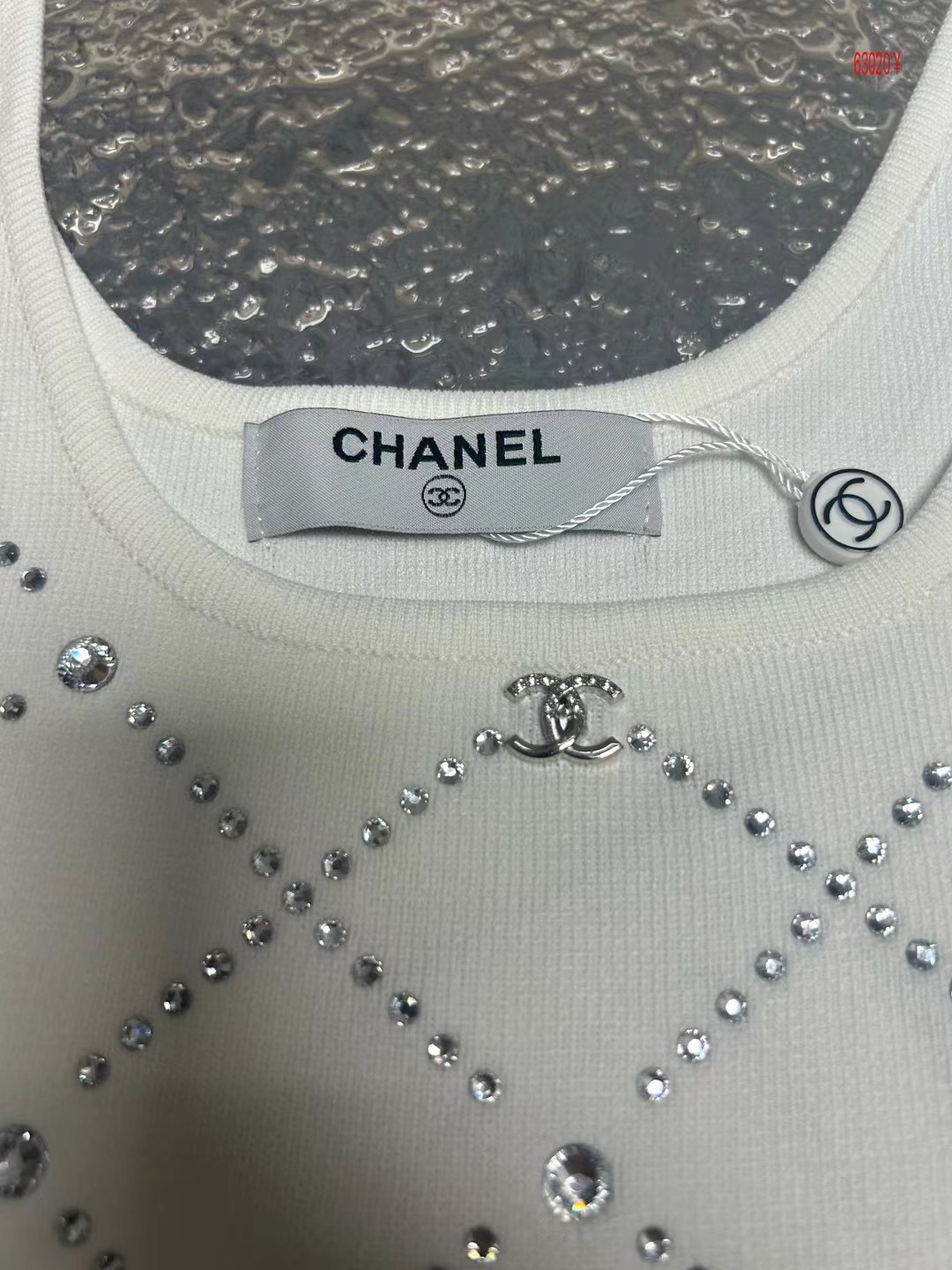 C-L womenswear Full pressure diamond logo vest