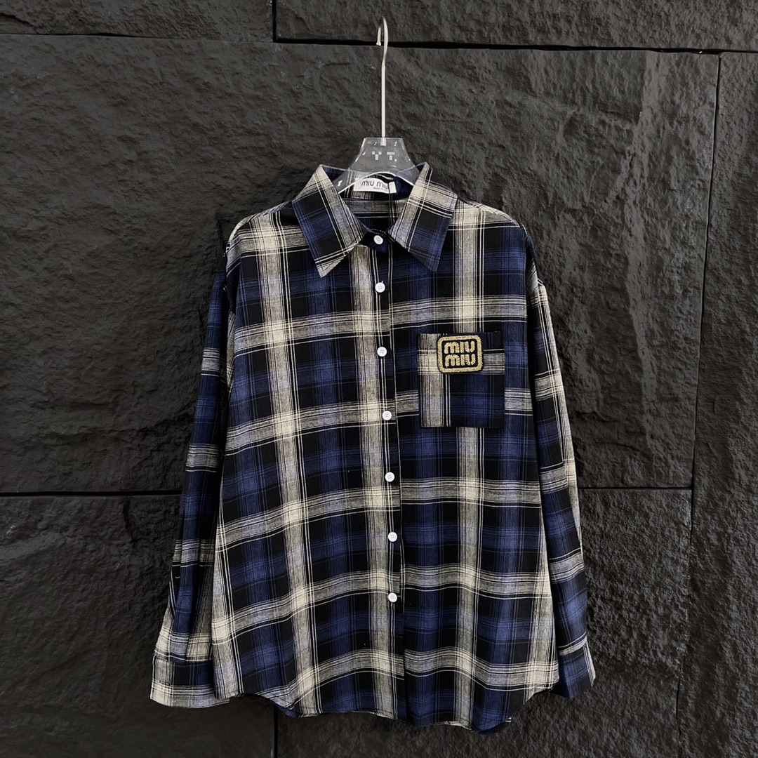 MIU womenswear Checked shirt