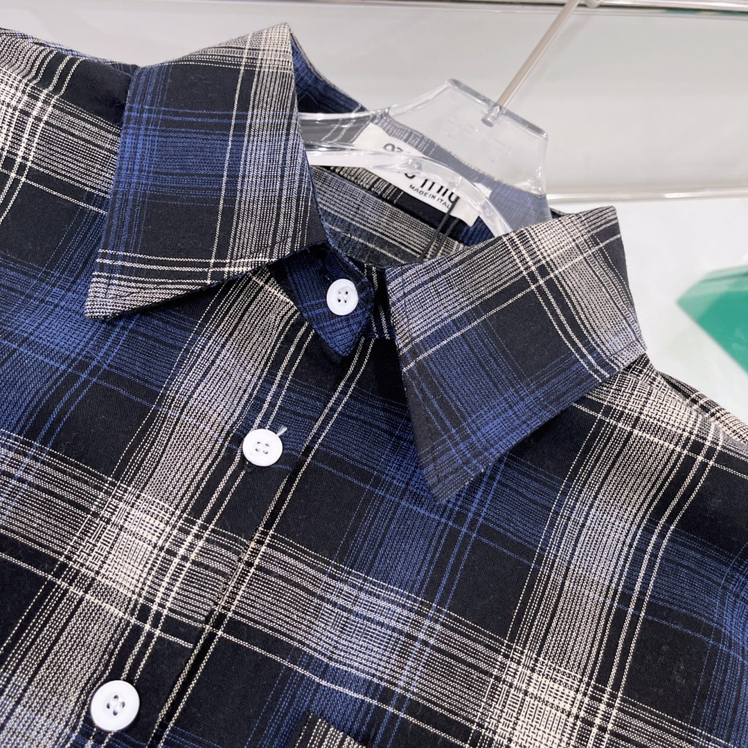 MIU womenswear Checked shirt